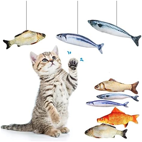 Thjkt мачки играчки 18 см мачка играчка риба плишана мачка играчка играчка интерактивна риба мачка играчки полнети перници симулација риба