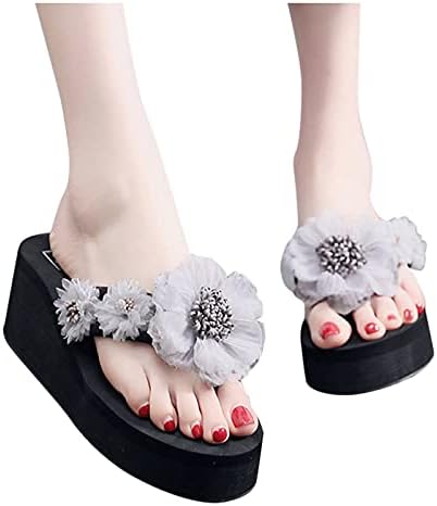 Летни влечки за жени чевли летни влечки на плажа боемски цвеќиња сандали стил жени модни сандали за жени летни сандали