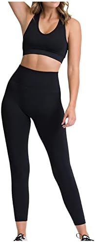 Панталони поставени за девојчиња лето есен 2023 облека мода преголем задникот за задникот Ками резервоар за вежбање Атлетски панталони