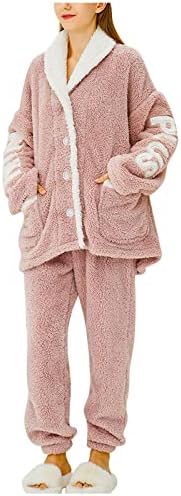 Машки и женски пижами поставуваат долги ракави на копче и панталони ноќна наметка есен и зима плус големина пижами за спиење