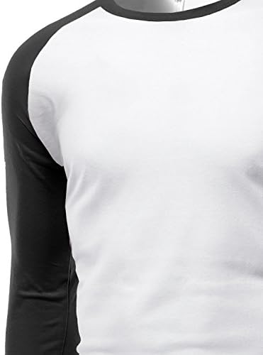 Менс-машка лежерна 3/4 контрастна ракав Раглан Раглан Бејзбол маици за бејзбол