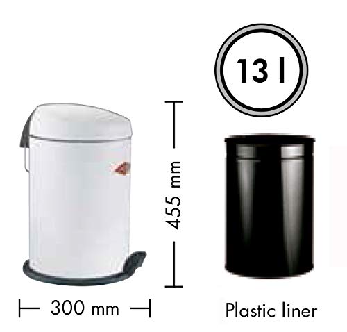 Wesco 121212-79 Bin Bin & Plastic Liner, 3,8 gal, Capboy Grey Mat
