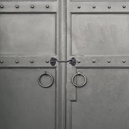 Заклучување на вратата од штала и заклучување на очите за врата, 2 парчиња 4 ”приватност на вратата на вратата на куката заклучување