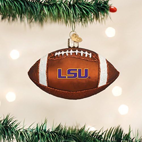Стариот Свет Божиќ ЛСУ Државниот Универзитет Луизијана Стакло Разнесени Новогодишна Елка Орнаменти