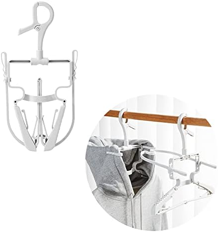 Вабуларни бели пластични закачалки за облека - Заштеда за заштеда на простор за виткање - издржливи и тенок за облека со аспиратор