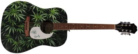 TOMMY CHONG & CHEECH MARIN SIGNED AUTOGRAPH FULL SIZE ONE-OF-A-KIND CUSTOM 420 GIBSON EPIPHONE ACOUSTIC GUITAR W/ JAMES SPENCE JSA AUTHENTICATION
