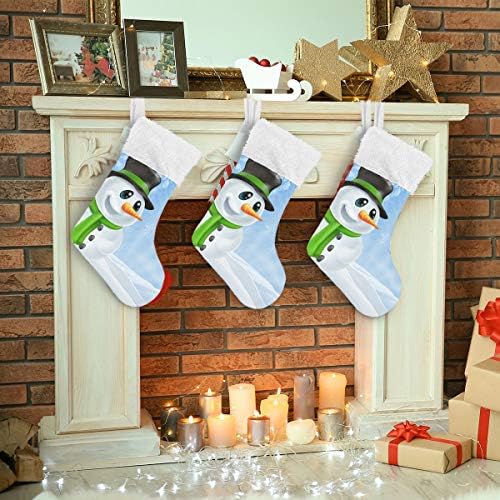 Алаза Божиќни чорапи Божиќ Снежан Санта Класик Персонализирани големи декорации за порибување за семејни празнични сезони за забави Декор