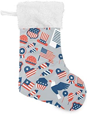 Божиќни чорапи на Пимилагу Соединетите Американски Држави 1 Пакет 17,7 “, виси чорапи за Божиќна декорација