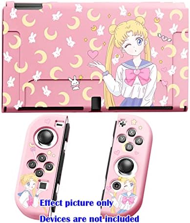 NS мека заштитна куќичка кутија персонализиран розов цртан филм, компатибилен со контролори за конзола за игри Nintendo / радост, за поставени