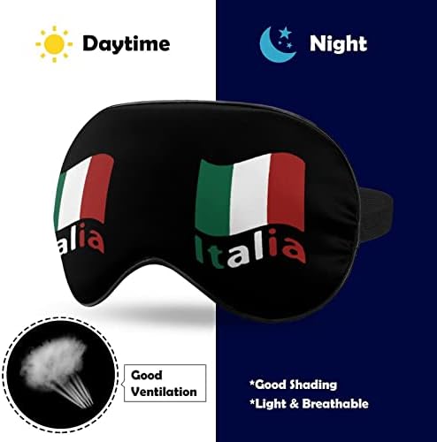 Италијанско знаме мека маска за очи Ефективно засенчување маска за засенчување удобност слепило со еластична лента за прилагодување