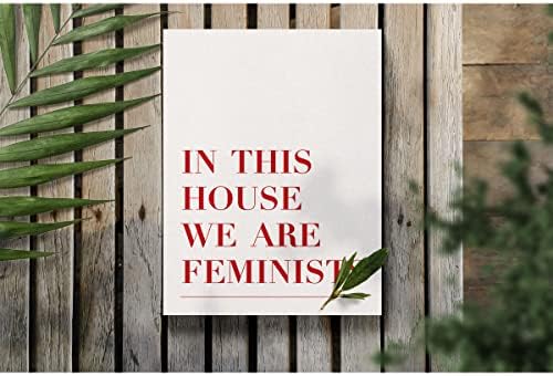 Ние сме феминистки врамени платно wallидна уметност, инспиративни феминистички цитати за печатење Постер 12 x 15, совршен wallиден