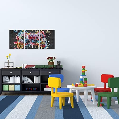 Homeoart гејмер wallид декор игра соба украс апстрактна игра со игри момчиња спална соба игротека за игли, украсна галерија, обвивка