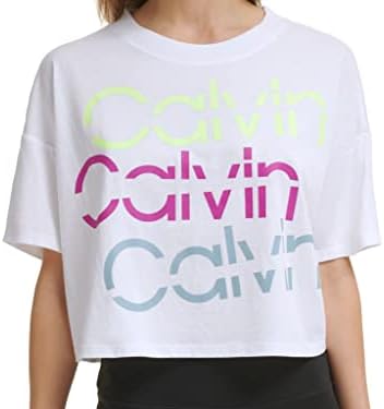 Маица со исечена лого на Calvin Klein Performance
