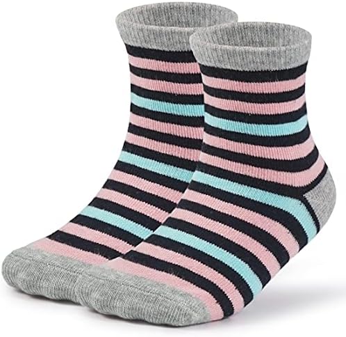 Evercute Toddler девојки зафаќа чорапи 12 пакувачки момчиња кои не се лизгаат чорапи за деца против лизгање