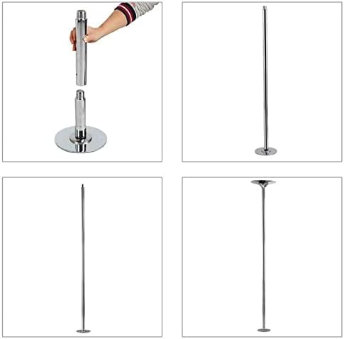 CCOMPO Professional Pole Dance Pole, Преносен танц фитнес губење на тежината Домашен пол танц статички ротирачки столб без удирање