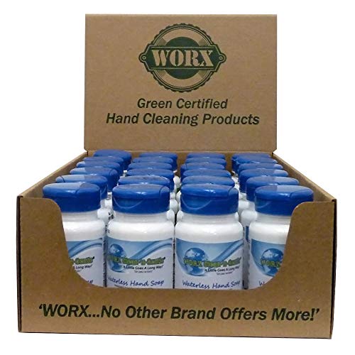 Worx Clean-'N'-gentle безводен сапун 24 пакет, 3,38 мл. За употреба во индустриски, комерцијални и станбени апликации.