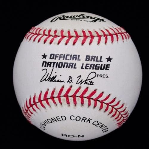 Слаби Вили Мејс и Хенк Арон Двојна потпишана на бејзбол JSA LOA BB99564 - Автограмски бејзбол