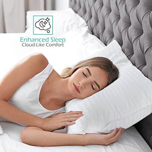 Перници за кревет Нестл за спиење - надолу алтернативни перници за спиење Стандардна големина сет од 2- памучна перница со полнење