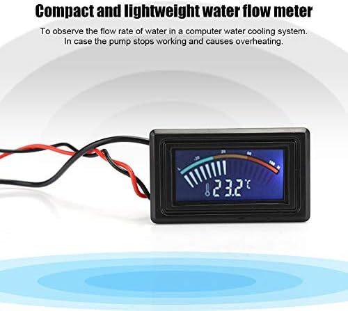 Цициглоу Индикатор За Проток На Вода Компјутерски Термометар За Ладење На Вода + Мерач На Проток Поставен За Систем ЗА Ладење На Вода