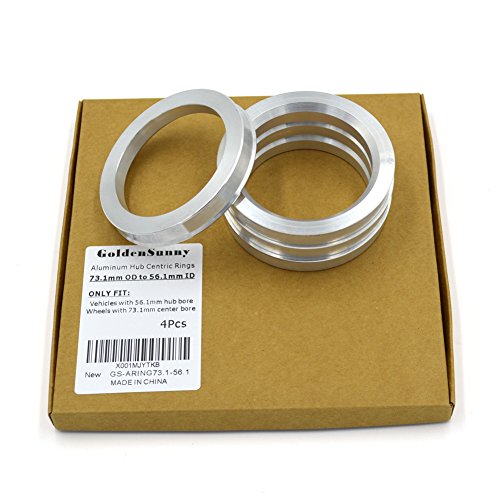 73.1mm OD на 56.1mm ID центар за центрични прстени, сребрени алуминиумски хубцентрични прстени за многу Honda Civic/Subaru WRX