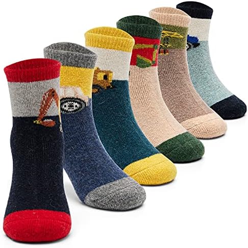Момци волна чорапи Деца дебели зимски чорапи термички екипи чорапи за момчиња 6 пара