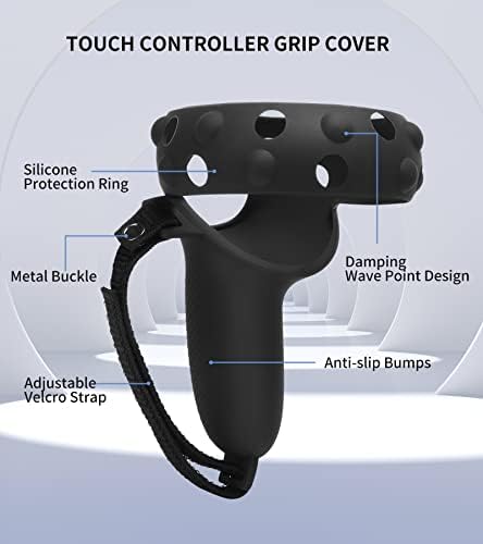 Контролорот YRXVW го зафаќа покритието за Oculus Quest 2, силиконските раце зафаќаат унибоди дизајн со прилагодлива лента за напади