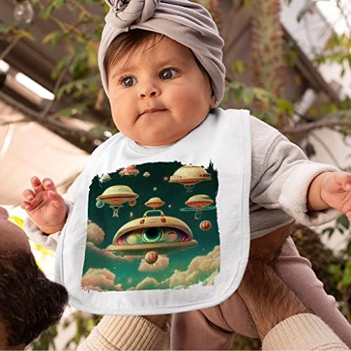 Вонземјани Бебешки Лигавчиња-Слатки Лигавчиња За Хранење Бебиња Со Нло - Печатени Лигавчиња За Јадење