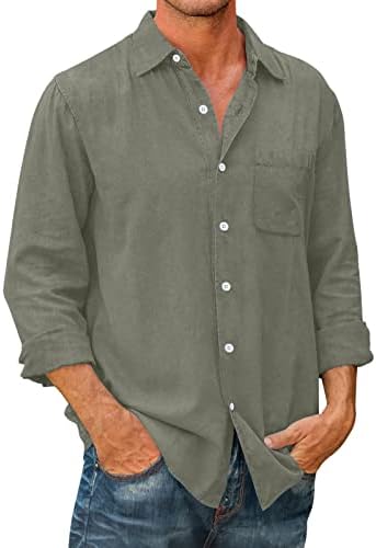 Копче за есенски кошули XXBR, надолу со долги ракави, вртејќи ја јака, обична кошула, деловна формална маица со предниот џеб, сите