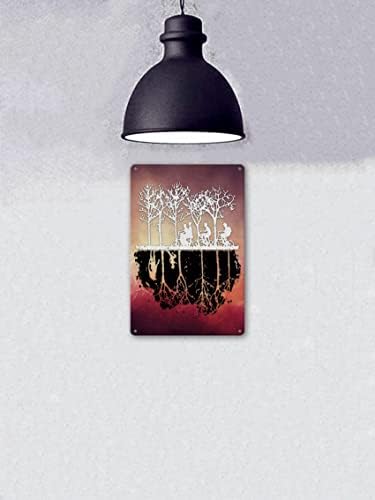 Странец единаесет работи Хокинс 80 -тина метална плакета лимен wallид знак ретро железо за предупредување wallиден постер за кафе -паб