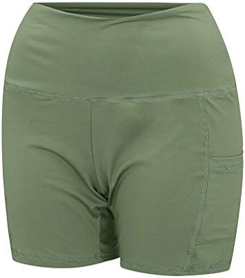 Glvsz женски шорцеви за летни еластични излезни хеланки со високи половини, тесни спортски обични јога кратки панталони