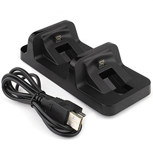 Црна Playstation 4 Двојна USB Полнење Приклучок Станица Стојат ЗА PS4 Контролер