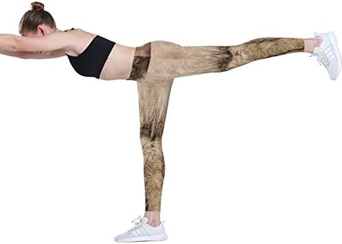 Xuwu Симпатична јога панталони за тренингот за вежбање за жени за забава со печатени јога хеланки