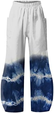 Женска јога облека Обични џебови на еластични половини цврсти панталони лабави долги панталони панталони карго џогер
