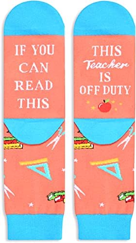 HappyPop Смешни чорапи за наставници тинејџери за дипломирање подароци за неа