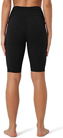Rataves женски шорцеви 10 „тренингот јога шорцеви со џебови со високи атлетски шорцеви со високи половини кои работат со велосипедски шорцеви