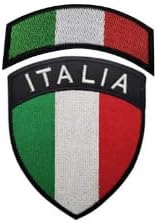 Италија знаме извезени закрпи за везена крпа за крпа, кука и јамка Божиќна везена лепенка