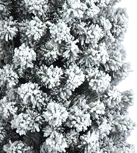 Јумуо Мала вештачка новогодишна елка, таблета мини Божиќно дрво со трупец од дрво, за божиќни занаети со таблети декор-бел 60см