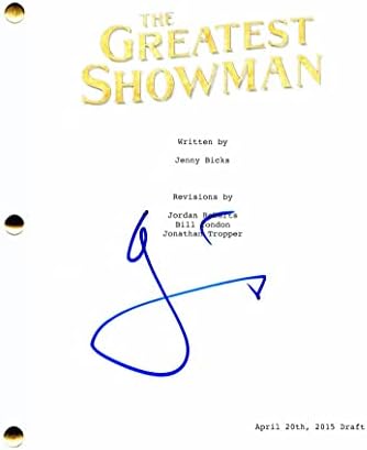 Хју Jackекмен го потпиша автограмот Најголемиот скриптен скрипта на шоумен - многу ретко, Зак Ефрон, Зендаја, Ребека Фергусон, Мишел Вилијамс,