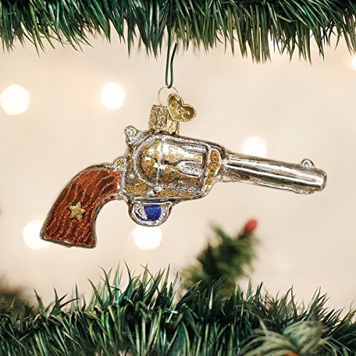 Божиќни украси на стариот свет: Орнаменти за збирка пиштол за елка, западен револвер