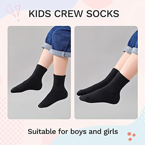 Jocmic 9 пакувања Детска екипа за деца Атлетик чорапи момчиња Девојки со амортизирани чорапи на глуждот