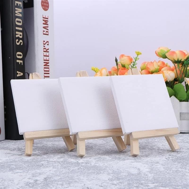 Liruxun 6 комплети истегнат уметник платно уметнички табла бела празна уметничка табли дрвена масло за боење уметнички дела за