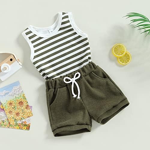 Летни облеки за новороденчиња за бебиња за бебиња со маици со кратки ракави врвови и шорцеви панталони 2 парчиња облека