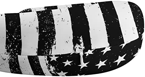Црно Американско Знаме Патување Вратот Перница Меморија Пена У Форма Авион Перница За Поддршка На Главата