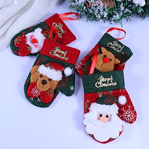 Абоофан хризма декор Божиќни празници чорапки Божиќни чорапи торбички ткаенини
