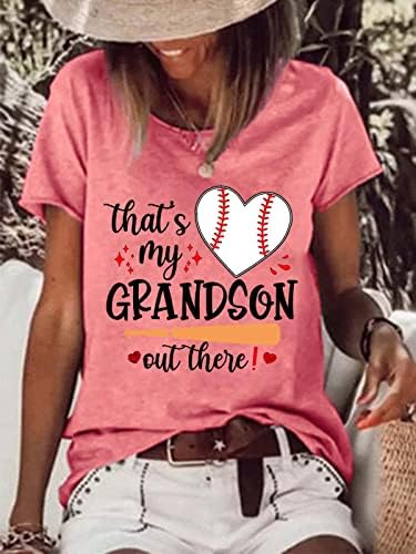Тоа е мојот внук таму таму бејзбол маичка безбол lубовник маица за срце, смешни врвови на врвови