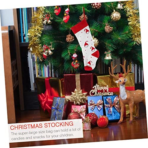 Galpada 1pc празнична плишана декорација Дедото дрво Божиќно плетено порибување Прекрасна подарок чорап презентирана торба сопирачка висечка