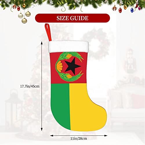 QG ZZX Божиќни чорапи со бело супер меко кафунг манжетно знаме на Кејп Верде Божиќни чорапи Божиќни украси за порибување