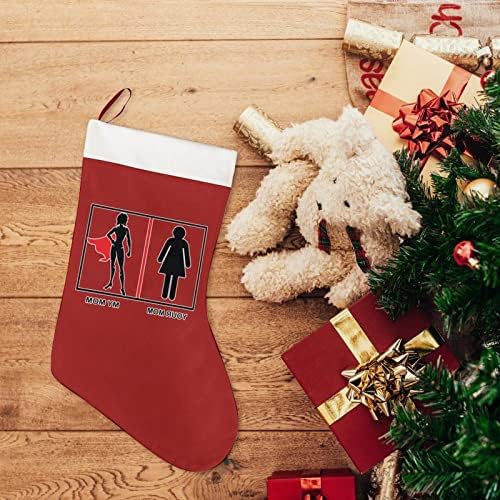 Мајка ти мајка мајка ми Божиќно порибување кратки кадифери на Божиќни чорапи што висат украс за украсување на камин на новогодишна елка 26x42cm