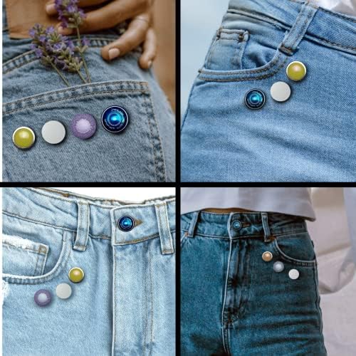 6 Поставете иглички за обоени копче за фармерки, замена на копчињата, прилагодливи иглички, инстант копчиња