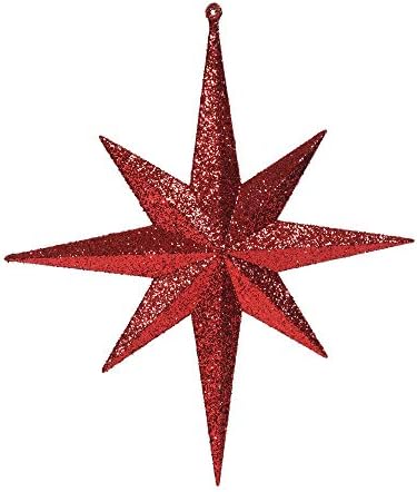 Викерман 12 Шампањски иридесен сјај Витлеем Starвезда Божиќен украс, 2 по кутија